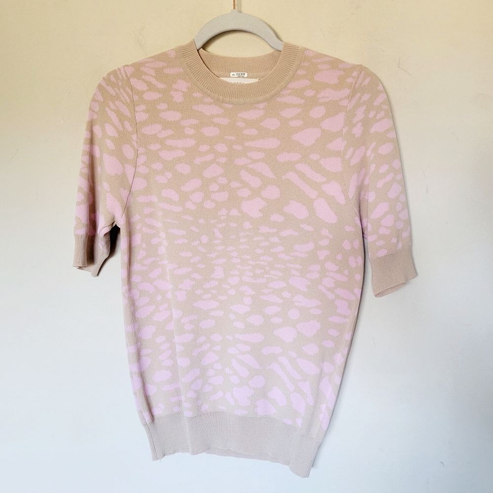 Lucca‎ Leopard Short Sleeve Sweater Top